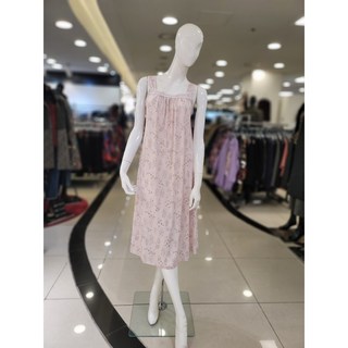 4층 비비안 신축성이 있어 활동성이 좋고 화사한 컬러감 50D 폴리스판 플라워 나염 여성 원피스 잠옷 GW8863T