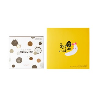 신라명과 브라우니쿠키+한눈애바나나 선물용쇼핑백, 1세트