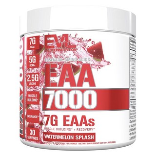 EVLUTIONNUTRITION EAA 7000必需胺基酸粉 西瓜風味, 1罐, 282g