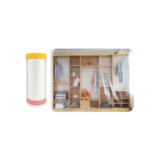 24H台灣出貨！雙邊定位貼 養生膠帶 防塵罩 家具防塵罩 防塵膜 遮蔽膠帶 家具防塵套 防塵, 1個, 單邊貼,200*2000 公分
