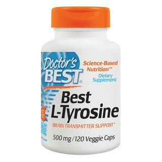 Doctor's BEST L-酪胺酸 500mg 素食膠囊, 120錠, 1個