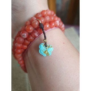 天然原礦綠松石如意吊墜，小巧精緻，吉祥如意，守護平安健康