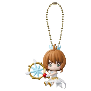 【M.M小舖】『現貨』 BANDAI 轉蛋 扭蛋 庫洛魔法使角色吊飾 小櫻 小狼 小可 公仔 全4款, 1個, B款/白色小櫻1G472