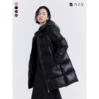 정품발송 NIX여 나일론 오리털80/20 - 지퍼포인트 후드 샤이니 에이라인 FNRWCUH509P 349329 닉스