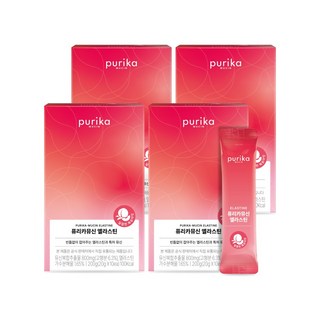 [본사정품] 퓨리카뮤신 엘라스틴 4박스 40포 복숭아맛, 800g, 4개