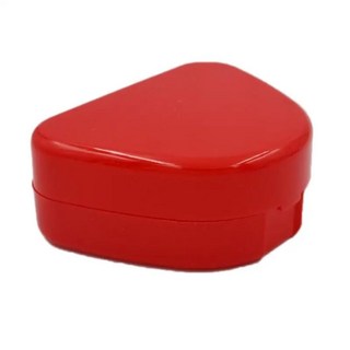 임시치아접착제 인공치아 치과용접착제 단색 인공 치아 정리함 스냅 핏 캐치 틀니 목욕 상자 인조 보관 케이스 치과 슬리브 용기 건조 상태 유지, red, 1개