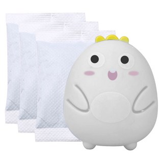 小恐龍暖手寶 附贈3入迷你暖暖包 免充電自發熱暖手蛋, 灰蛋, 1個