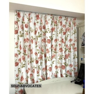 自我主張窗簾坊 玫瑰花紋 全遮光 窗簾 臥室 客廳 適用, 詳見包裝