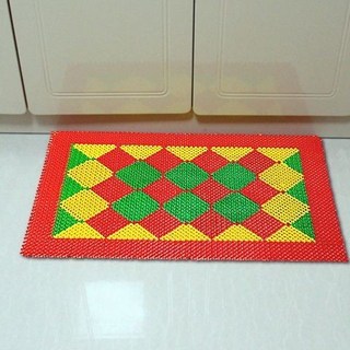 軟塑膠廚房地墊毯浴室防滑防水門墊進門入戶颳泥蹭土腳墊防真草坪, 1個, 【仿真軟草坪】約56*80厘米