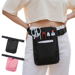 깔끔더하기 작업용 다용도 벨트 허리가방, 블랙, 1개