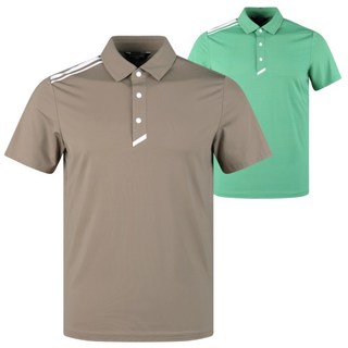 심플 언발란스 라인 남성 베이직 골프 카라 반팔티 파크골프 라운딩