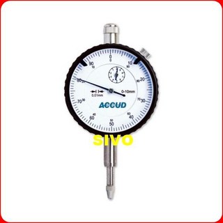 ACCUD 百分錶 10mm / 0.01mm 精密量測儀器 可搭配量測台, 1個, 223-010-12 平蓋