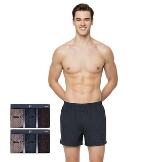 제임스딘 80수 순면 남성 실크 터치 트렁크 3매+3매