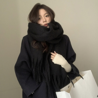 은시엘 모헤어 따뜻한 목도리 남녀공용 부드러운 커플 머플러