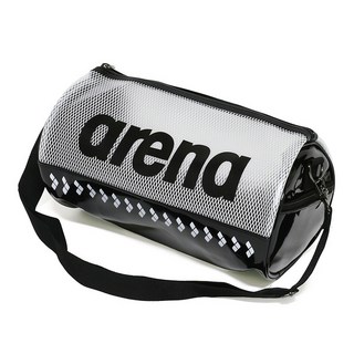 아레나 공용 숄더백 원통 생활방수 수영가방 어깨끈 포함, 블랙