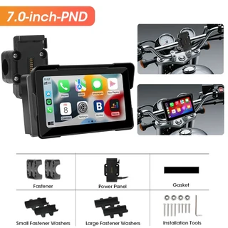 BMW 스타일용 7인치 오토바이 카플레이 GPS 네비게이션 (오리지널 브래킷 포함 무선 안드로이드 듀얼 블루, 01 7 inch-BWM Style