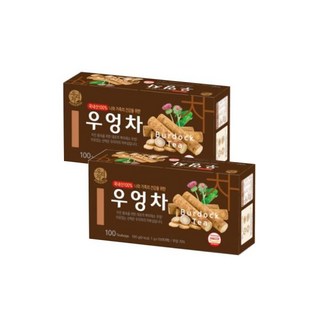 우리차 국내산 100% 우엉차 100T x 2개 (200T) 건강한 웰빙 티백차, 우리차 국내산 100% 우엉차 100T x 2개 (20