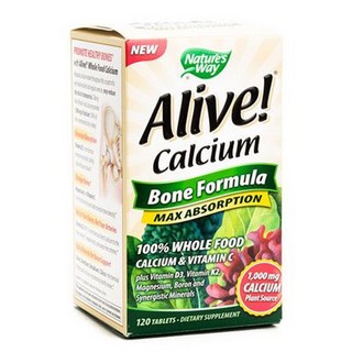 Nature's Way 然萃維 Alive鈣質補充錠 1000mg, 120顆, 1盒
