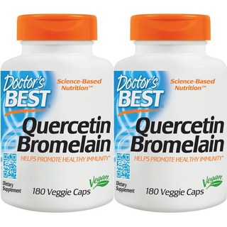 Doctor's BEST 槲皮素鳳梨酵素素食膠囊, 180顆, 2罐