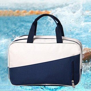 運動游泳防水收納包 乾濕分離袋 耐磨手提袋, 藍色