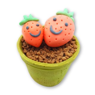 화분도 먹는 딸기 슈가클레이 화분컵케이크 만들기 1인 DIY 세트, 2개, 180g