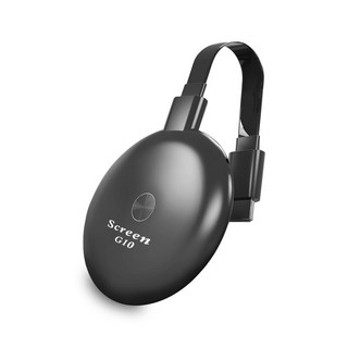 【第10代Screen G10四核心】高清4K電視棒 圓形雙頻5G全自動無線影音傳輸器, 1個, 黑