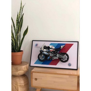 레고 자동차 액자 프레임 사진 벽걸이 디스플레이 대형, 1개, 1. BMW RR 벽 프레임 40x70 무광