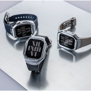 애플워치 스트랩 SE3 메탈 케이스 명품 일체형 밴드 줄질 애차드밀 리차드밀 7 8 9 44 45, 올블랙(H디버클포함)