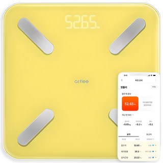 앳플리 T8 스마트 체성분 체중계, T8scale, 버터 옐로우, 1개