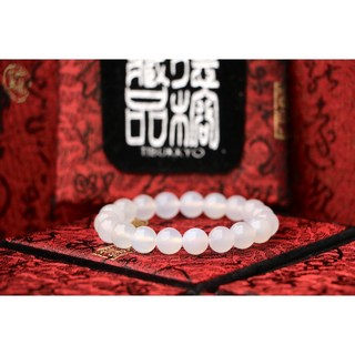 TIBUKKYO台灣德榕藏品 白瑪瑙手珠10mm圓珠 - DIY串珠手鍊/瑪瑙手串/礦石