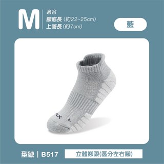 【FAV】消臭短襪【1雙】抗菌加壓耐磨人體工學厚底防臭減震美國棉B517