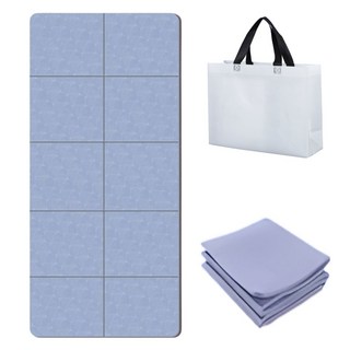 ErrifY 접이식 요가매트 휴대용 소음방지, 1개, 블루