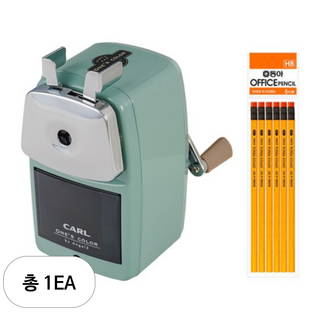 칼 Angel5 Royal 3 연필깎이 + 동아연필 HB 6p 세트, 라이트그린, 1세트