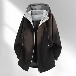2026連帽中長款風衣 美式復古寬鬆夾克