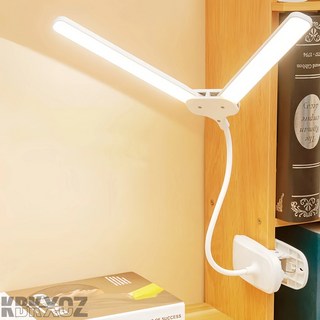 KBKXOZ LED 테이블 램프/클립형 무선 LED 스탠드/학생 책상 램프 / 작은 책상 램프 / 학습용 램프/캠핑 조명, 듀얼 램프 충전 [xh4000조명 색상