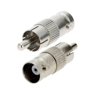 (1+1) BNC to RCA 변환 커넥터 CCTV 동축케이블 연결 변환젠더, 2개