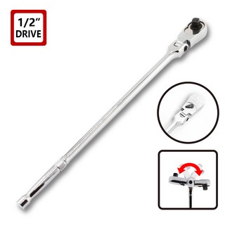 TCH MIT台灣製 120齒 4分 封閉式 搖頭加長型 雙向棘輪扳手 高扭力 防塵 棘輪扳桿 汽修工具 套筒 葫蘆柄, 1個