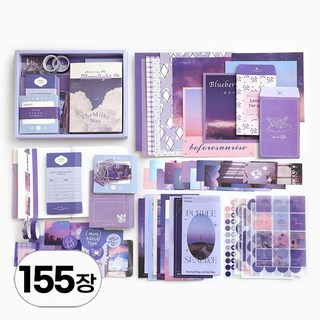 대용량 세트 빈티지 다꾸 스티커 메모지 배경지 패키지 레트로 스타일 키치 감성 sticker 팩 인스 용품 다이어리 꾸미기 조각 씰 스티커북, R99803E(B-4 155장, 1세트