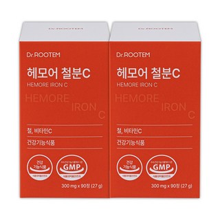 닥터루템 헤모어 철분 빈혈 비헴철 철분제, 2개, 90정
