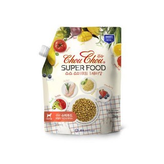 슈슈 슈퍼푸드 어덜트 치킨 3kg 애견사료 강아지사료, 2개, 닭