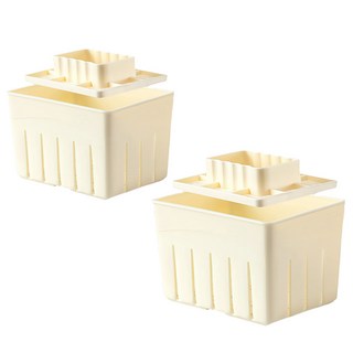 투데이리빙 2p 세트 그릭 요거트 두부틀 가정용 콩물 프레스 물기 제거 탈수기 유청 분리 기계 야채 채소 치즈 제조기, 2개