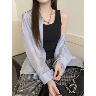 【Cavensi】80kg可穿 天絲罩衫 薄襯衫 防曬罩衫 微透膚壓紋 大尺碼 長袖襯衫