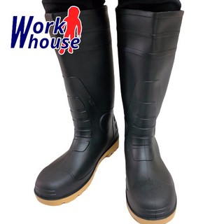 【Work house】EN-345 長筒職業工作雨鞋 鋼頭鋼底 防水止滑耐油耐高溫安全鞋 防酸鹼安全靴