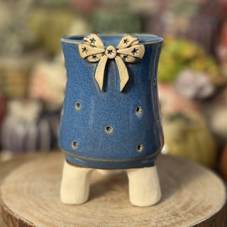 94 마리공방 도자기수제화분 다육이가 잘 자랄수 있는 화분, 코발트, 1개