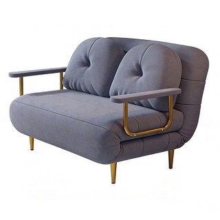 簡約風可折疊沙發床 - 小戶型多功能沙發床, 乳膠款紫灰色