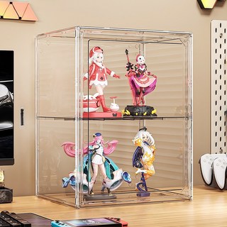 Curious Pony 피규어 장식장 투명 아크릴 케이스 대형 45*33*33cm, 1개