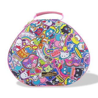 Sonix 에어팟[호환] 맥스 헤드폰용 보호 케이스 여행용 휴대용 보관 가방 수면 모드 지원 라벤더 [호환], 헬로 키티와 친구들 스티커