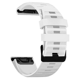 더조은셀러 퀵핏 실리콘 스트랩 시계줄 밴드 26mm 피닉스 프로 솔라 인스팅트 50mm 디센트 31mm 택틱스 델타 엔듀로 에픽스 가민 호환, 1개, 화이트