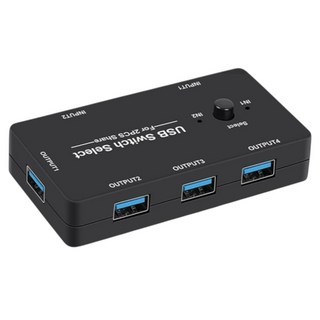 易控王 2x4 USB2.0 切換器 二進四出 USB Hub 集線器 2台電腦共享4個USB設備, 1個, 40-122