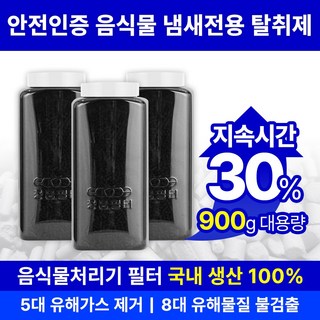 [호환] 쿠첸 음식물처리기 필터 제로빈 CFP-LD03VW 활성탄 리필 3개, 호환용 리필필터3개, 없음, 호환용 리필필터3개